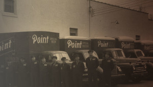 point beer trucks and drivers in 1930