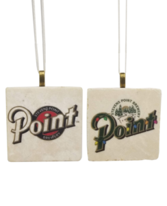 Stone Christmas Ornaments | Point Logo & Holiday Logo