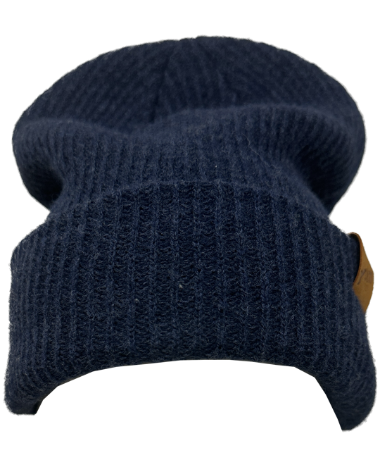 Point Navy Merino Wool Beanie Featured Product Image