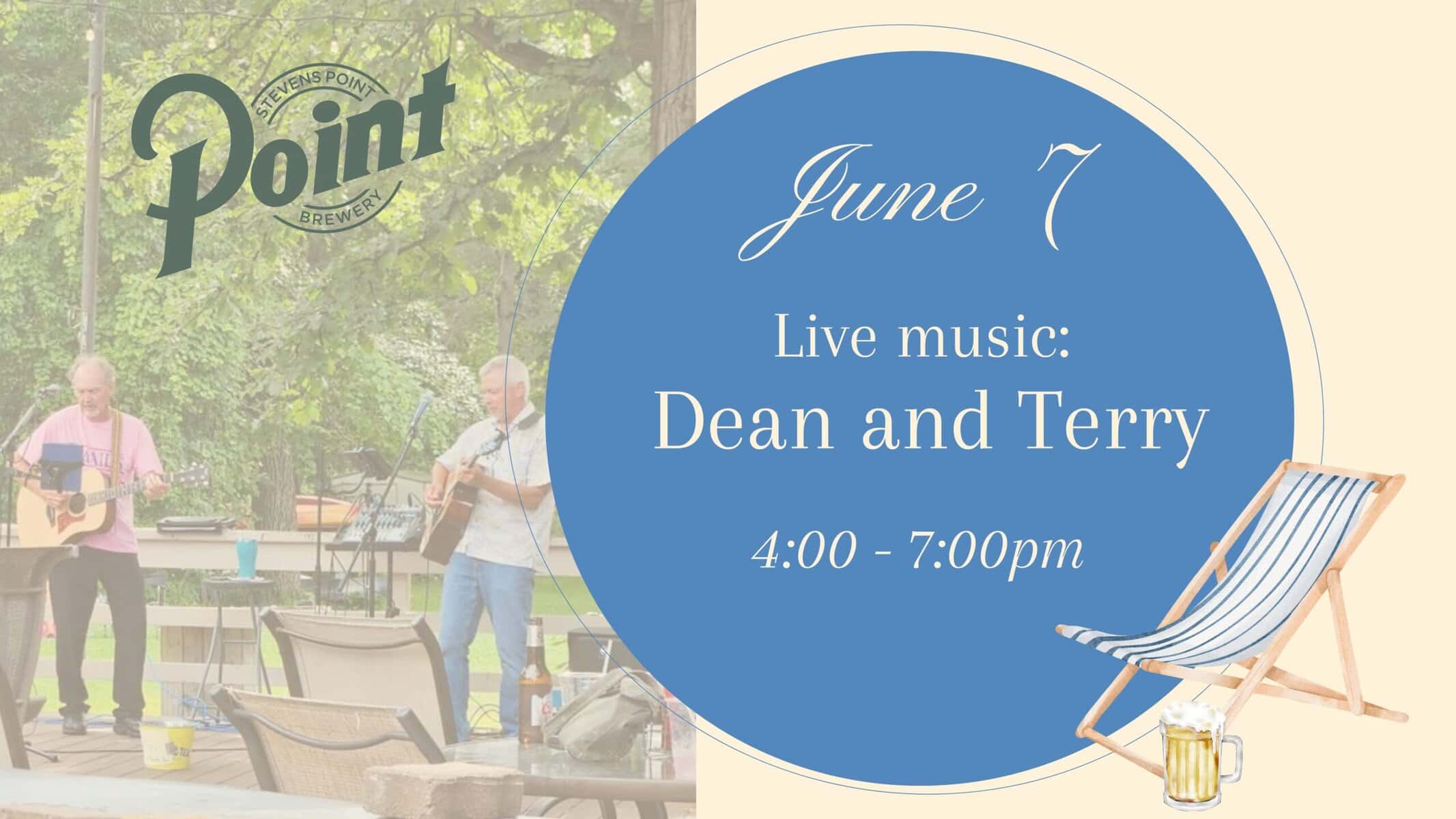 Live music event with Dean and Terry, June 7
