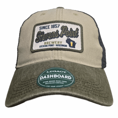 Stevens Point Brewery cap with embroidered logo.