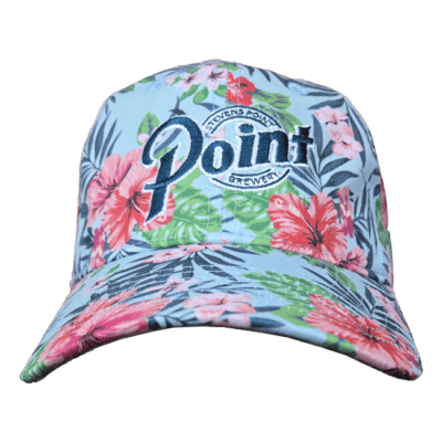 Floral baseball cap with Point Brewery logo