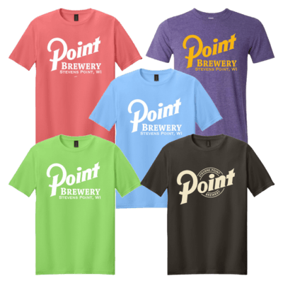 Colorful Point Brewery T-shirts display