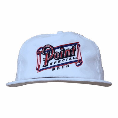 White cap with Point Special Beer logo