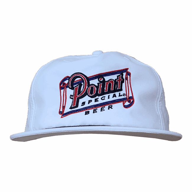 White cap with Point Special Beer logo