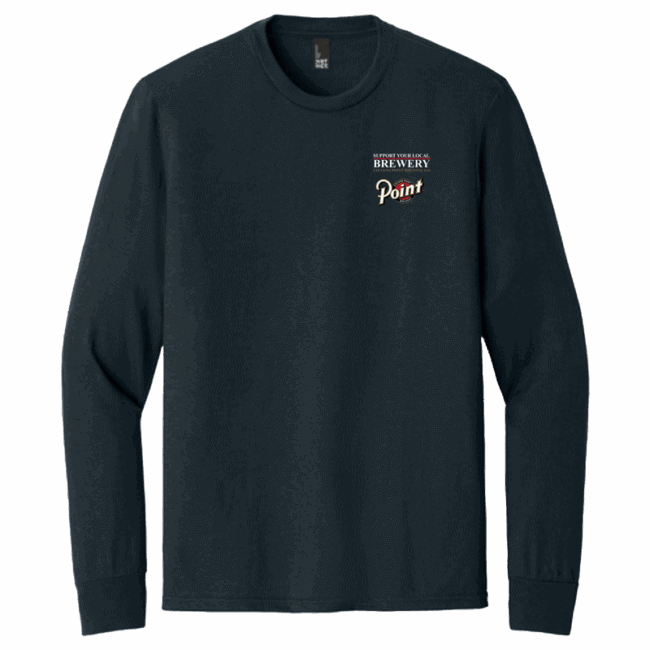 Long-sleeve black shirt with brewery logo