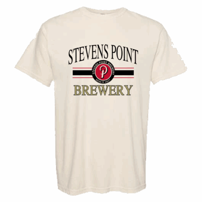 Stevens Point Brewery logo t-shirt, beige color