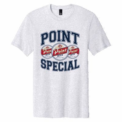 Gray t-shirt with Point Special Beer design