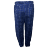Blue plaid flannel pajama pants back