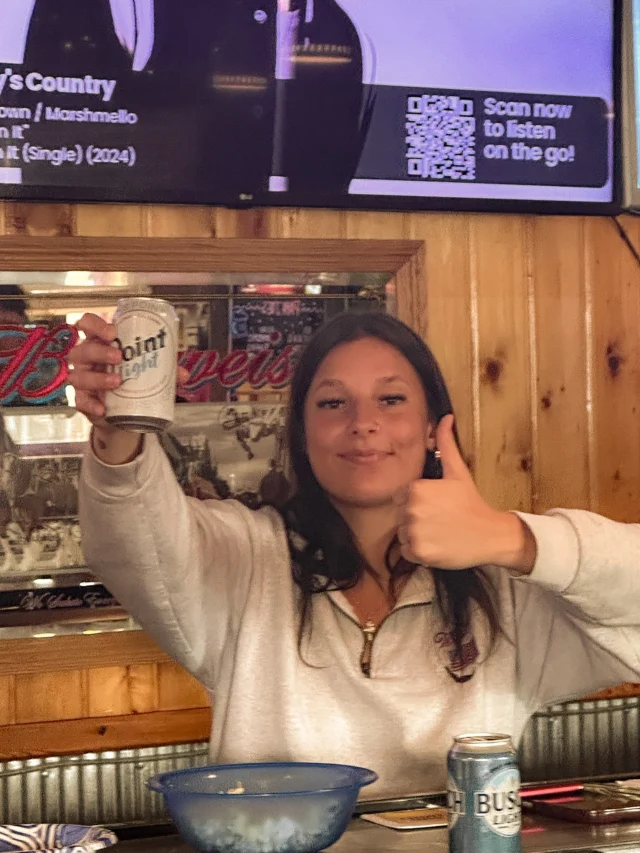 Some hometown friends spotted with their favorite beer (or at least we think)