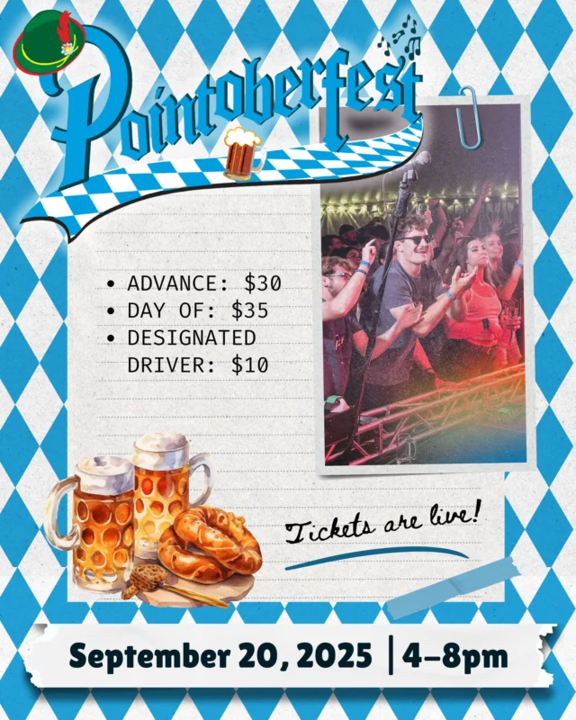 Pointoberfest and Blubber Run tickets are live for 2025!
Mark September 20th on your calendar for another great party!
Did we mention you get unlimited beer with those tickets?? 
Click the link in our bio!