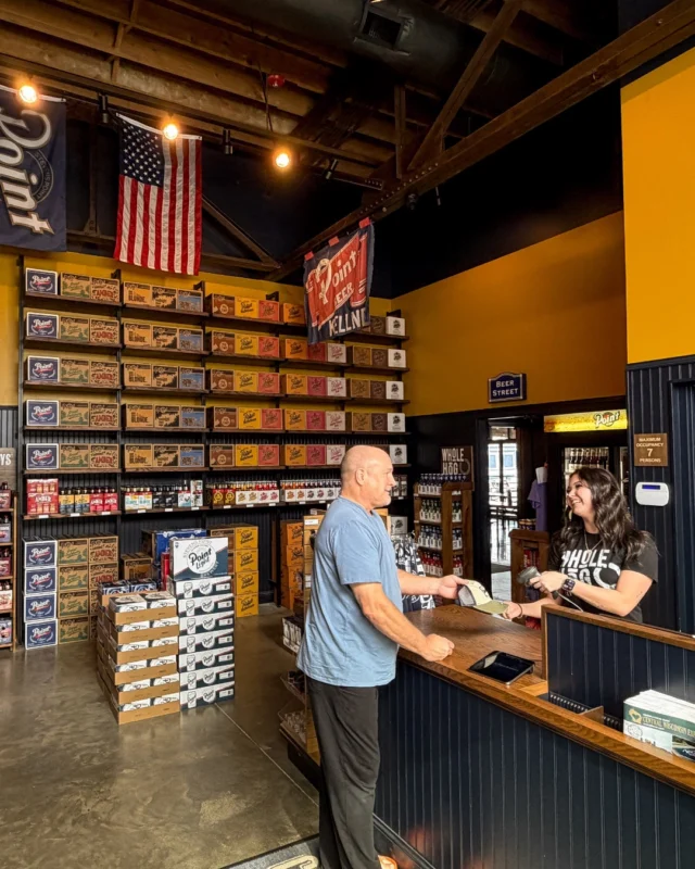 Here for the beer and the gear! Stop in the gift shop and get your buddy a new fishing lure, musky bottle opener, a T, and of course some beer!