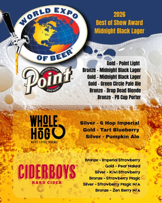 2026 World Expo of Beer awards! @ciderboys @wholehog