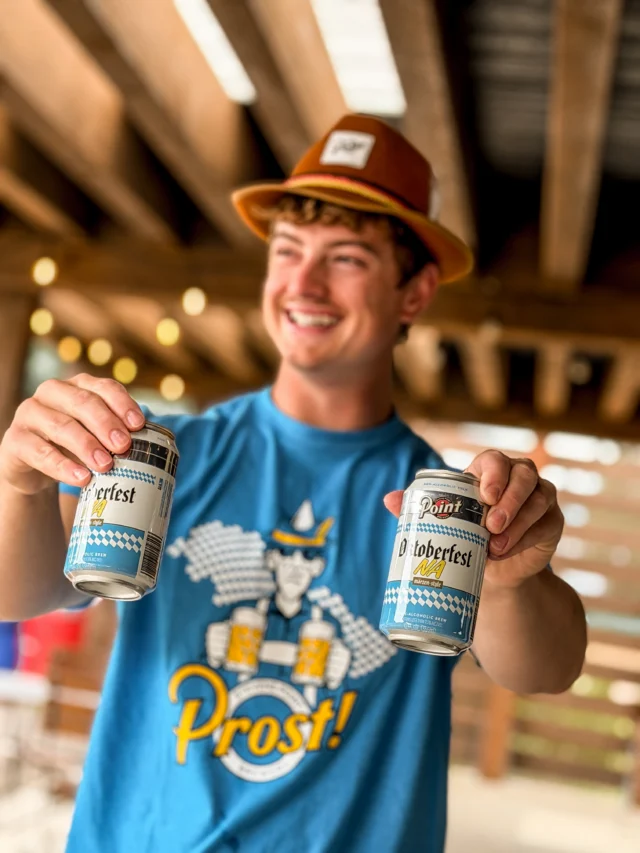 We’ve got a limited supply of these hats and shirts for this weekend! Just $9! Dress to impress with a Pointoberfest tshirt and Pointoberfest Alpine hats!