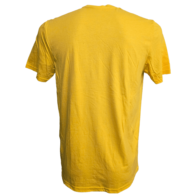 Back view of yellow T-shirt